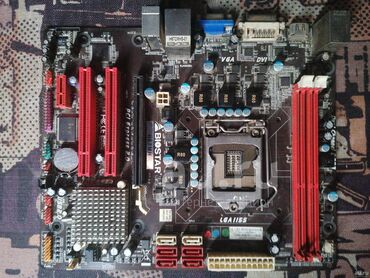 Материнские платы: Материнская плата, Б/у, Biostar, LGA1155, Micro-ATX, Для ПК