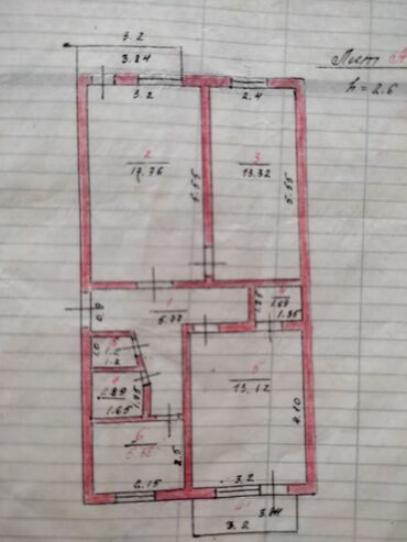 сниму дом на иссык куле: 3 комнаты, 62 м², 104 серия, 4 этаж, Косметический ремонт