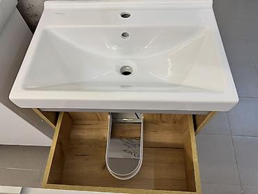 silver kitchen: Тумба с умывальником для ванной комнаты - Комплект: подвесная тумба с — 6