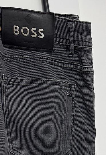 Мужские джинсы BOSS - Цвет: серый (stone/washed эффект). - Крой at lalafo.kg Мужские джинсы BOSS - Цвет: серый (stone/washed эффект). - Крой