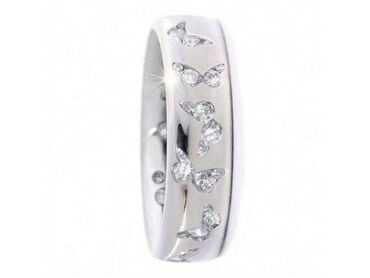 обручальный кольца: Модное блестящее кольцо с бабочкой и кристаллами из циркония для