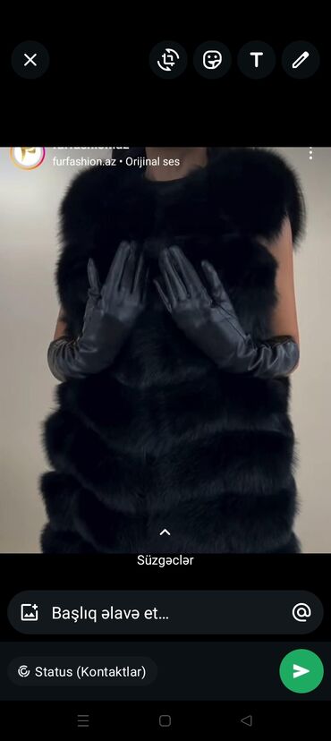 Kürklər: Biset. satilir. qeti geyilmeyib .cox baha alinib. 200 satilir — 5