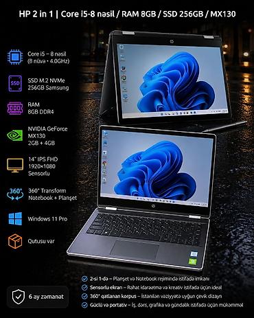 Həm planşet/həm noutbuk/core i5/Ram 8gb/SSD 256 Salam əziz dostlar 🖐🏻