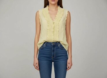 ecru sukienki: Escada, Women's blouse, size S