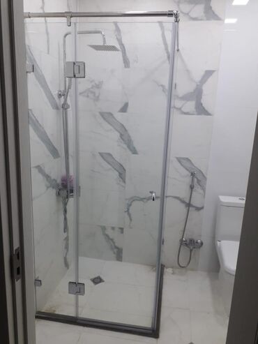 Duş kabinaları, arakəsmələr: Yeni Üstü açıq kabina, Düzbucaqlı, Pulsuz çatdırılma — 11