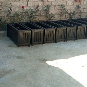 Bitkilər üçün dibçəklər: ###Taxta dibcəklər dekorativ ağaclar və güllər üçün istənilən ölçüdə — 6