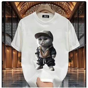 Футболки: Мужская футболка, 5XL (EU 50), Новый, цвет - Белый