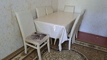 стол стойка для кухни: Для гостиной, Б/у, Нераскладной, 6 стульев