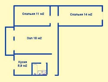 орто сай рынок квартира: Элитная 3-комнатная квартира 📍 Локация: 8 мкр 🏢 Серия: 104🏠 Этаж: 3-й