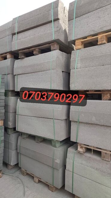 Дорожные бордюры: Дорожный бордюр, Прессованный, ЖБИ (Железобетонный), Новый — 2