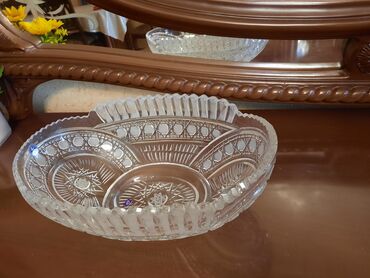 Mətbəx aksesuarları: Xrystal iri meyvə vazı