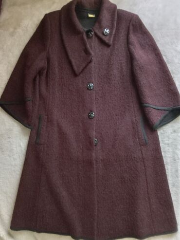 Пальто: Пальто, Осень-весна, Трикотаж, Без подкладки, 5XL (EU 50)