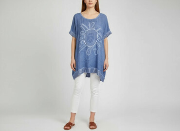 bluzka nietoperz plus size: Tunika damska, rozmiar One size