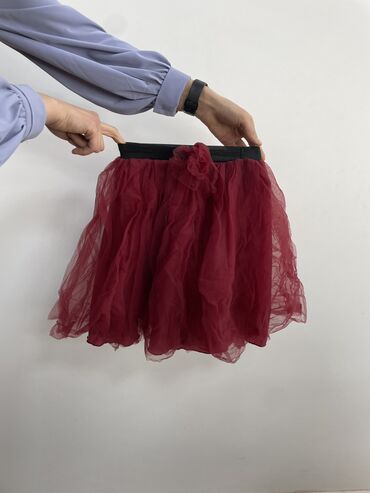 бордовый: Юбка, Модель юбки: Пышная, Мини
