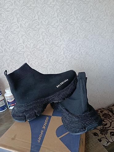 триколор: Мужские кроссовки, 36, Balenciaga, Б/у, цвет - Черный — 2