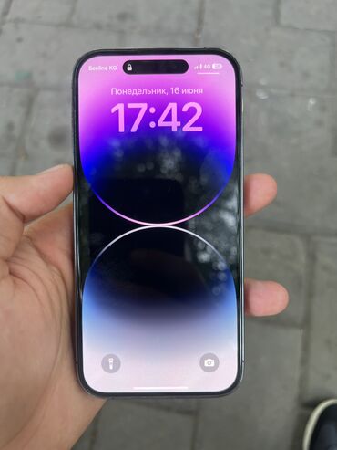 apple watch последняя модель цена бишкек: IPhone 14 Pro, Б/у, 256 ГБ, Deep Purple, Защитное стекло, Коробка, 86 %
