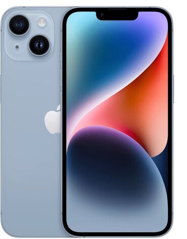 Apple iPhone: IPhone 14, 128 GB, Mavi, Barmaq izi, Face ID