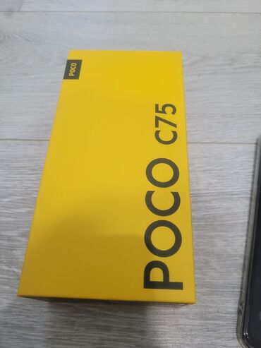 телефон покко: Poco C75, Жаңы, 256 ГБ, түсү - Кара, 2 SIM