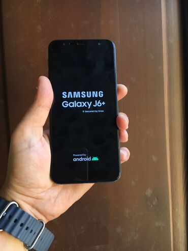işlənmiş aspiratorlar: Samsung Galaxy J6 Plus, 32 ГБ, цвет - Синий, Отпечаток пальца