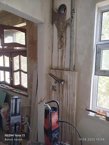 Beton işləri: Beton kəsmə - Beton deşmə xidməti Beton kubik kərpicdən qapı — 4