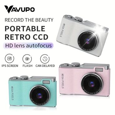 детский цифровой фотоаппарат: Портативная цифровая камера Vavupo с ретро-дизайном, оснащенная