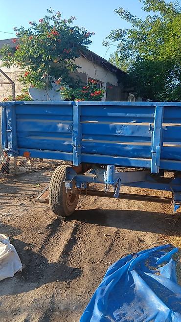 18 disk təkər: Kənd təsərrüfatı üçün ikioxlu traktor qoşqusu - Korpus: mavi rəngli — 4