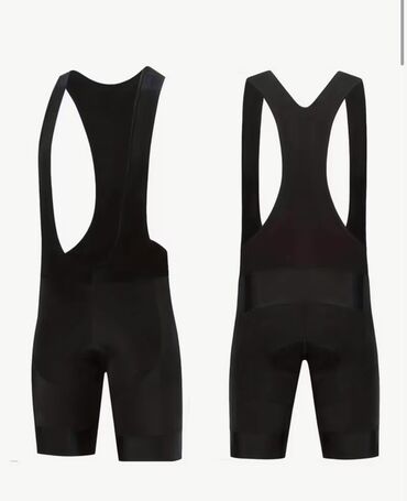 Velosipedçi üçün bib-şort (sürüş şortu) - Rəng: qara - Model: askılı