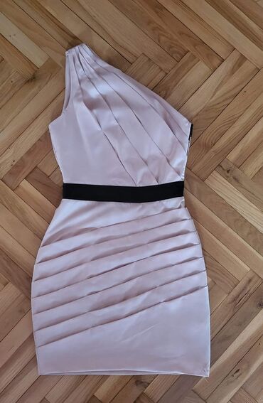 haljine asimetričnog kroja: S (EU 36), color - Pink, Cocktail, Other sleeves