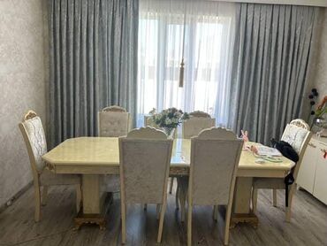 Masa və oturacaq dəstləri: Qonaq otağı üçün, İşlənmiş, 6 stul