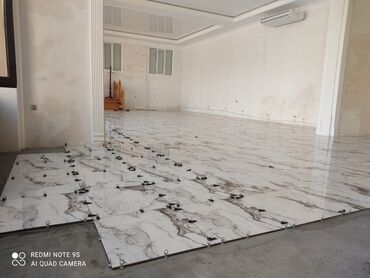 Kafel və metlax: Qranit effektli böyük format döşəmə plitələri – tünd boz - Material — 20