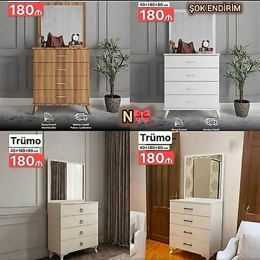 termo guzgu: Trümo – güzgülü çekmecəli şkaf - Ölçü: 40×180×80 sm - 4 geniş — 1