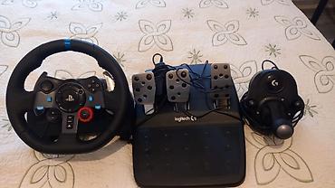 yeni playstation: Logitech G29 Driving Force sükan dəsti + 3 pedallı modul + manual — 2