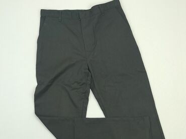 czarne spodnie z wysokim stanem materiałowe: Spodnie materiałowe, George, 13 lat, 158, stan - Bardzo dobry