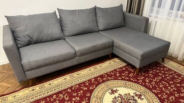 мебель на прокат: Бурчтук диван, түсү - Боз, Колдонулган