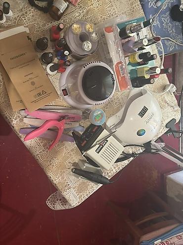 Manikür, pedikür aparatları: Manikür üçün peşəkar set Tərkib: - SUNUV SUN5 Plus UV/LED lampa — 5