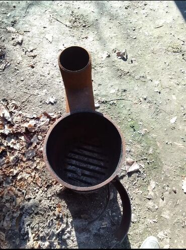садовый дом: Металлическая печь-буржуйка/мангал из трубы. - Материал