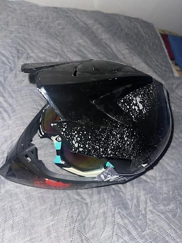 moto kaski: Motokross/Dual-sport dəbilqə + qoruyucu eynək seti - NAFX/Born for — 3