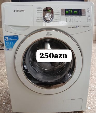 Uzunmüddətli kirayə mənzillər: Paltaryuyan maşın Samsung, 6 kq, İşlənmiş, Avtomat, Ünvandan götürmə, Ödənişli çatdırılma