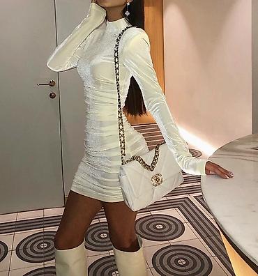 Вечерние платья: Платья ANGE 1) Белое короткое платье ANGE dress – 3000 c - Силуэт — 9