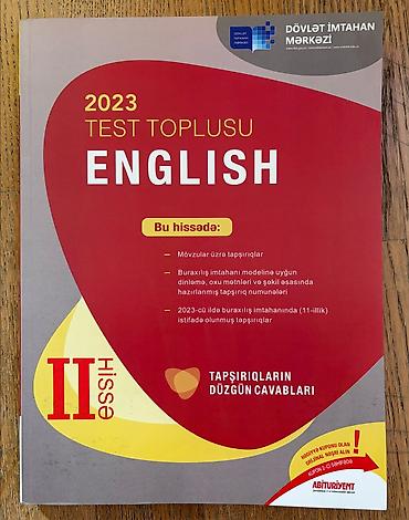 Kitablar və jurnallar: İngilis dili Testlər 11-ci sinif, DİM, 2-ci hissə, 2023 il — 1