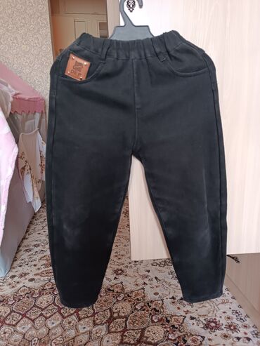 детские зимние брюки: Джинсы и брюки, цвет - Черный, Б/у