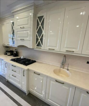 Sifarişlə mətbəx mebeli: Sifarişlə mətbəx dəsti, Özü çəkən petlələr, MDF, Kredit yoxdur, Pulsuz çatdırılma — 20