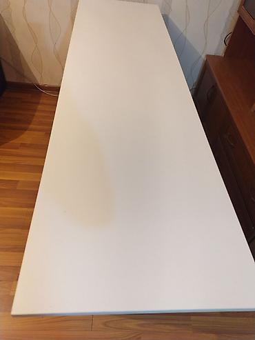 kompüter stulu: Ağ rəngli uzun iş masası - Material: laminat/LDSP lövhə - Minimalist — 2