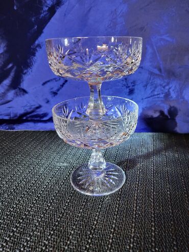 Čaše: Case nove za dvoje,kristal,rucni rad za zestoko pice iz 70ih. Case — 1