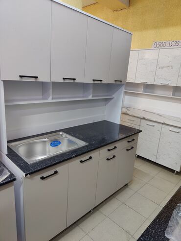 Кухонные гарнитуры: Кухонный гарнитур, Новый, цвет - Белый, ДСП, Бесплатная доставка — 13