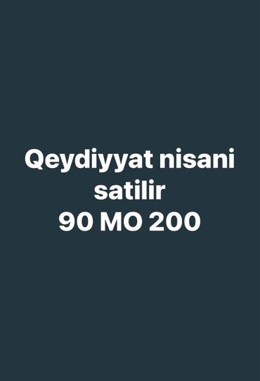 Nissan: Satılır: Avtomobil qeydiyyat nişanı Nömrə: 90 MO 200 - Azərbaycan