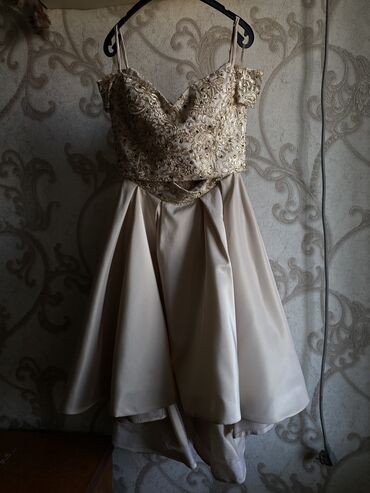свадебное вечернее платья: Вечернее платье, Средняя модель, Без рукавов, Стразы, S (EU 36)