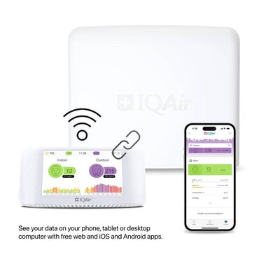 Другая климатическая техника: Монитор качества воздуха IQAir AirVisual Pro Indoor Монитор качества — 8