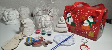 Bayram üçün digər mallar: Yeni il temalı yaradıcılıq dəsti Tərkibi: - Gipsdən hazırlanmış Şaxta — 11