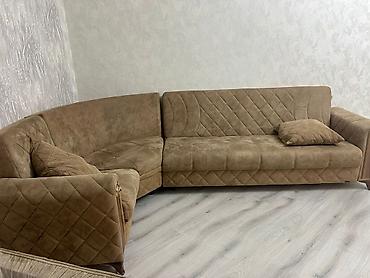 divan ustu parcalar: ZB Divan – künc modeli - Rəng: Açıq qəhvəyi - Material: Yumşaq — 1